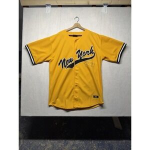 Boom-x Sports Yellow New York Baseball Jersey Large 2000 World Champion